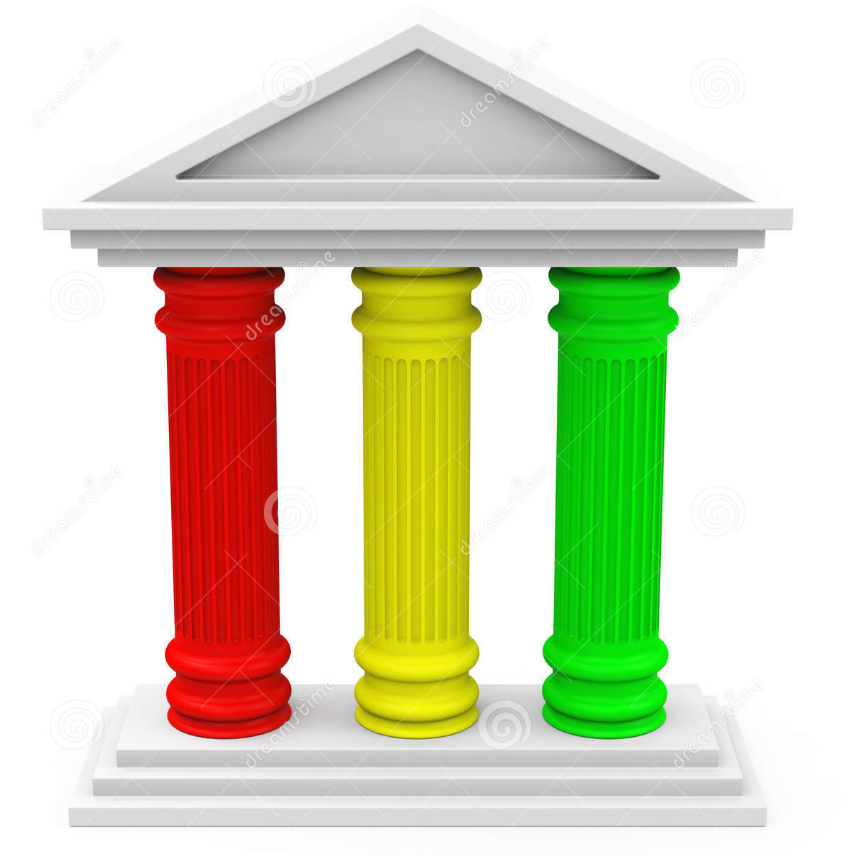 three pillars icon